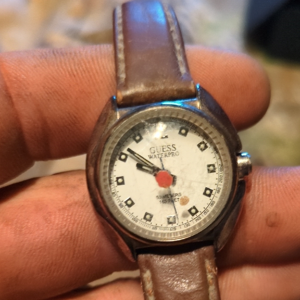 Guess Waterpro Brown Leather Smartwatch